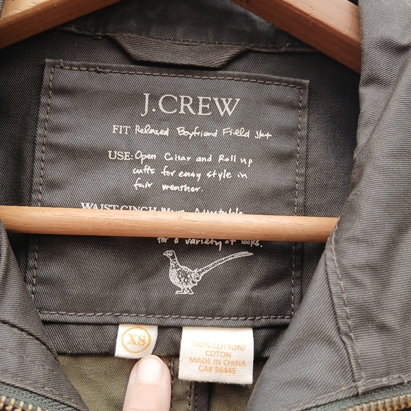 J. Crew Boyfriend Field Jacket Olive Rain Wind - Picture 4 of 5